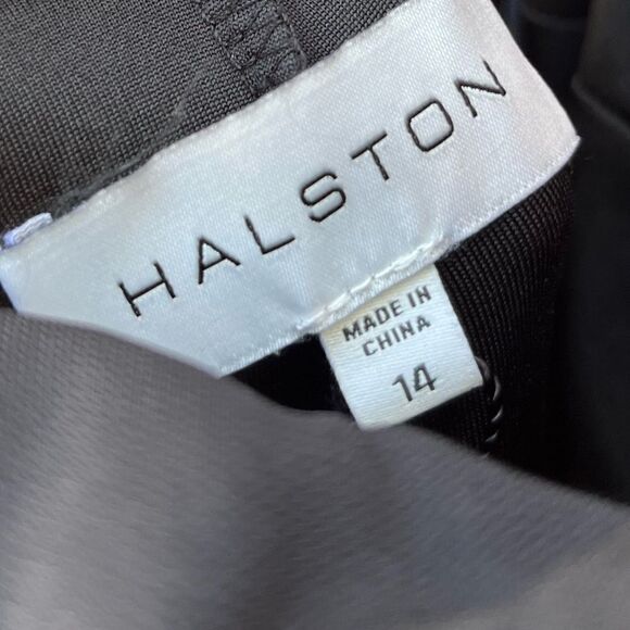 Halston Jade Jersey Gown Black Size 14 - Picture 7 of 11